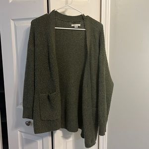 American Eagle Oversized Dark Green Cardigan